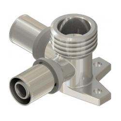 مشخصات، قیمت و خرید اتصالات آویژه پایپ   Avizhe pipe سه راه صفحه دار روپیج پرسی90
