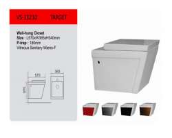 مشخصات، قیمت و خرید توالت فرنگی تنسر مدل VS 13210 wall hung white